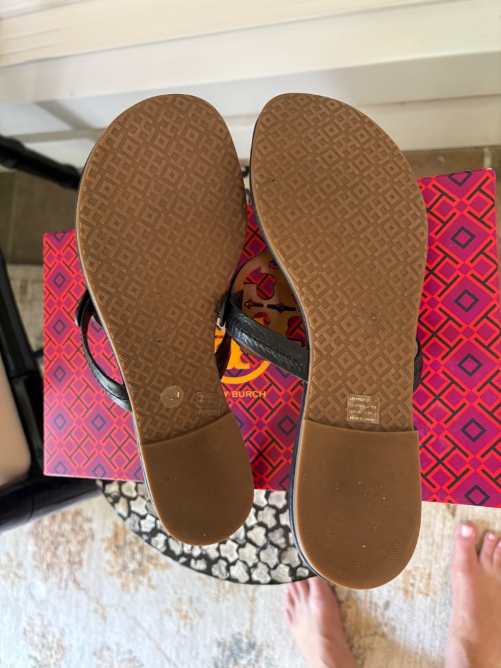 Tory Burch Miller Sandals Women's 7.5 Bright Navy NIB - Picture 7 of 8